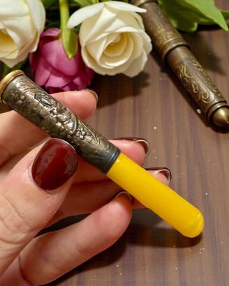 Antico raro bocchino gioiello argento Lourdes