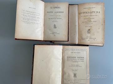Libri Antichi 1890/900 Dante Letteratura Sintassi