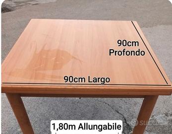 Tavolo quadrato allungabile 