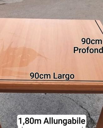 Tavolo quadrato allungabile 