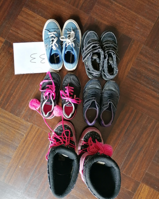 LOTTO di scarpe ragazza n. 33