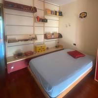 Cameretta completa acero e bordeaux