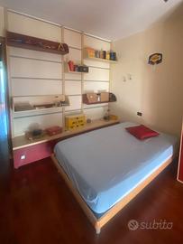 Cameretta completa acero e bordeaux