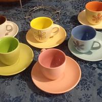 6 tazze e piattini in porcellana chateau valmont