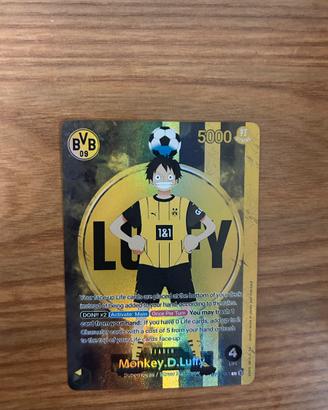 Fan art carta one piece luffy promo Dortmund