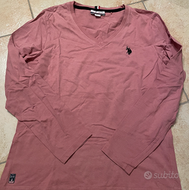 Maglia Vintage rosa antico US Polo Assn a maniche