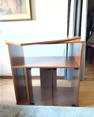 Mobile Porta Stereo/TV in Legno e Vetro 