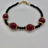 Bracciale vintage con onice nero naturale