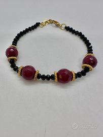 Bracciale vintage con onice nero naturale