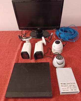 Kit videosorveglianza Dahua DVR + monitor + 4 cam