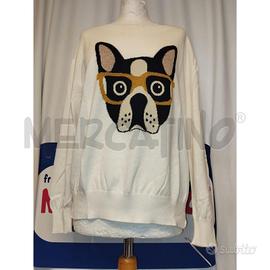 MAGLIA DONNA TWINSET BIANCA CON STAMPA