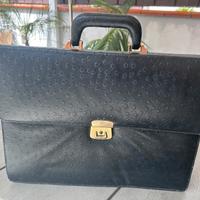 Borsa/cartella in pelle di struzzo