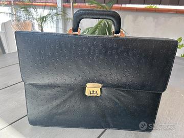 Borsa/cartella in pelle di struzzo