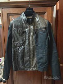 Bikkembergs giubbotto pelle agnello tessuto