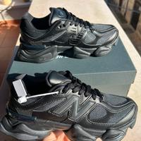 New balance 9060 triple black sneakers uomo donna