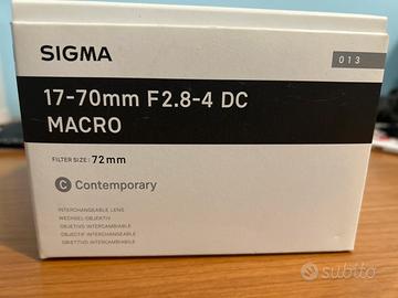 Obbiettivo sigma 17-70 macro per Nikon