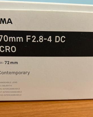 Obbiettivo sigma 17-70 macro per Nikon