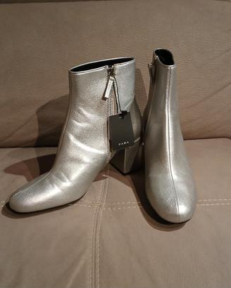 stivaletti argentati Zara