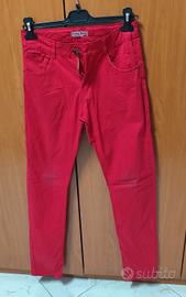 Jeans rosso five boy the latest fashion in dress 