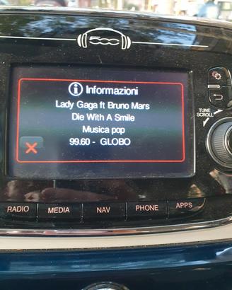 autoradio originale fiat 500 u connect