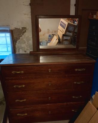 cassettone con specchio vintage 