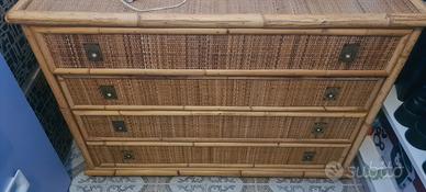 camera da letto in rattan originale