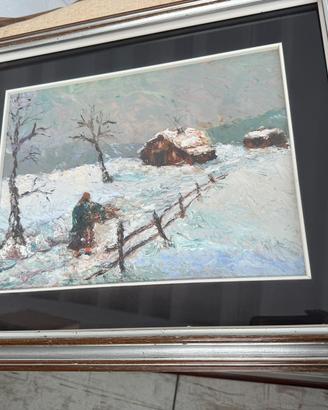 Quadro  paesaggio neve