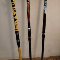3 canne da surfcasting nuove mai usate