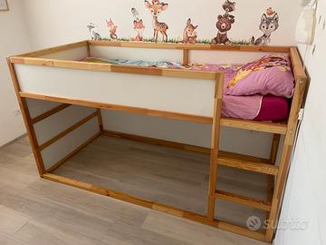 Letto reversibile IKEA, bianco/pino MODELLO KURA