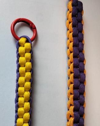 Portachiavi paracord vintage con anello 