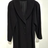 Cappotto nero 100% lana da donna taglia 52