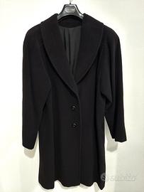 Cappotto nero 100% lana da donna taglia 52