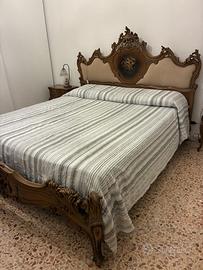 Letto matrimoniale artigianale + 2 comodini