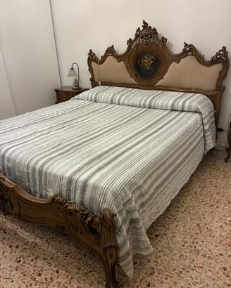 Letto matrimoniale artigianale + 2 comodini