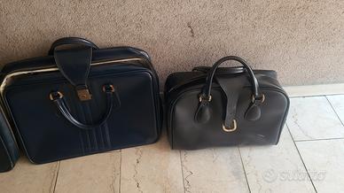 Valige in pelle blu