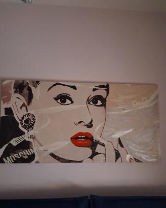 quadro vintage con glitter