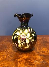 Vaso fiori H15cm in vetro di Murano iridescente