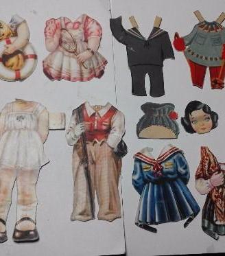 Gioco per bambine la carta bambola degli 30/40