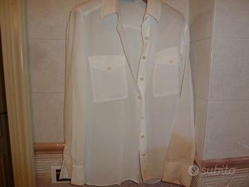 Camica Zara Bianca Basic per ricupero tessuto/bott