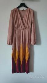 Abito Dixie rosa midi plissé