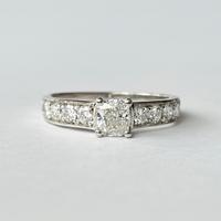 Anello diamante 1,05 ct oro bianco 18kt IGI