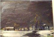 quadro Aldo Guenzani, "Paesaggio Innevato"