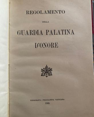 Regolamento della guardia palatina d'onore, 1935