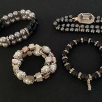 Lotto 4 bracciali eleganti perle