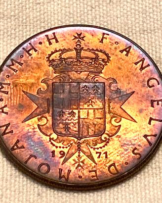10 Grani 1971 Ordine Malta - Patina Multicolore