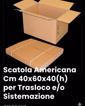10 scatole americane  doppia onda 40x60x40