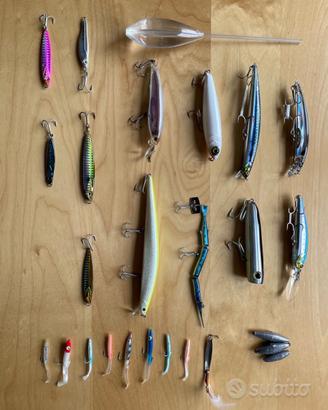 Canna da pesca spinning, mulinello e borsa esca