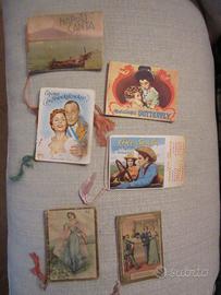 Calendarietti da barbiere d'epoca