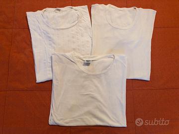 Set 3 canottiere uomo cotone m.corta estive tg5/6