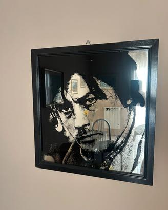 Quadro effetto specchio Alain Delon  42X44